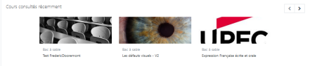 Cours consultés récemment
